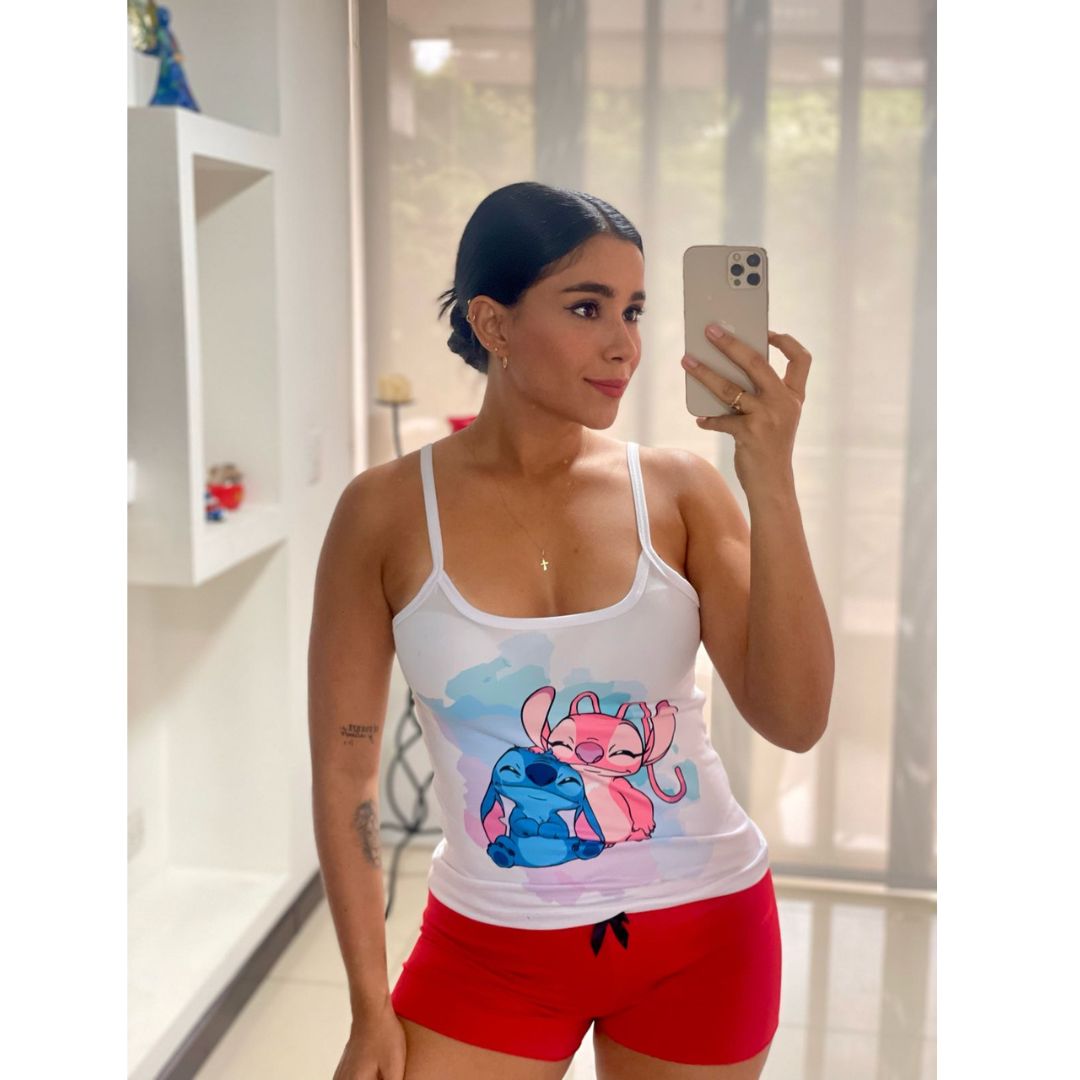 Set De 6 Pijamas Short Tira - Talla Unica