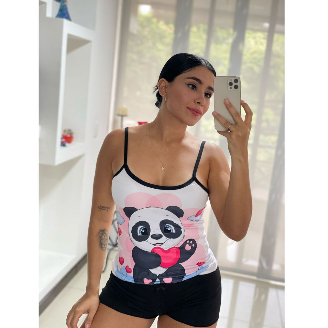 Set De 6 Pijamas Short Tira - Talla Unica