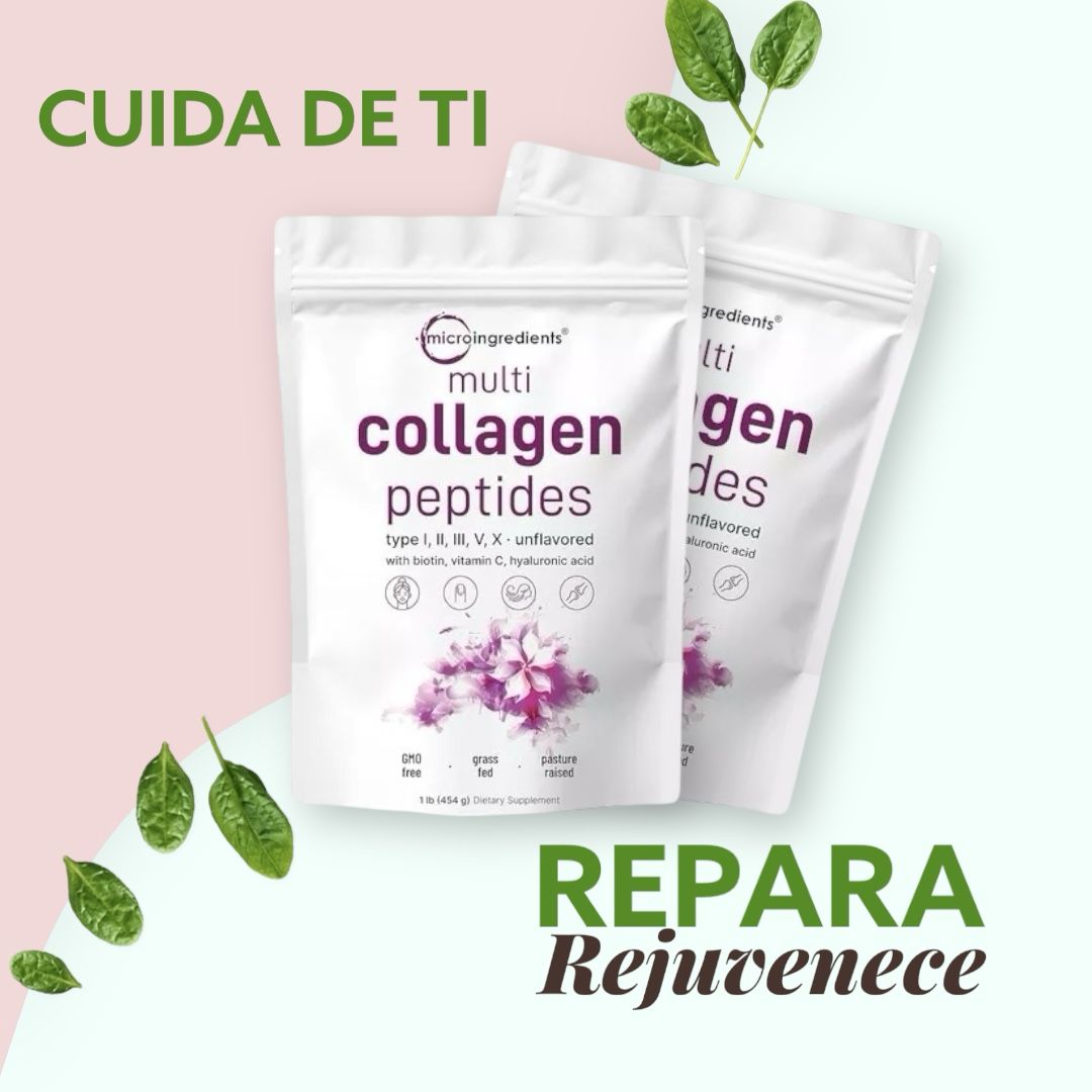 Microingredients® - Multi Colágeno con Peptidos 5 en 1 (COLAGENO TIPO 1-2-3-5-10)
