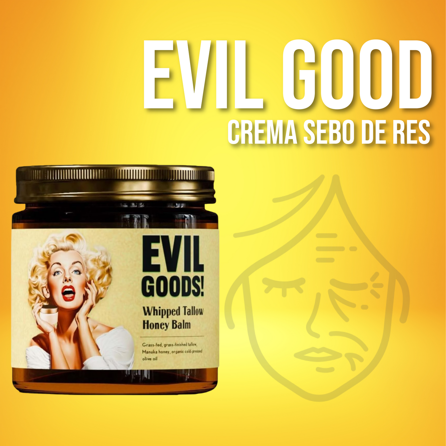 Evil Goods® - Crema de Cebo de Res - (Importada con registro FDA)