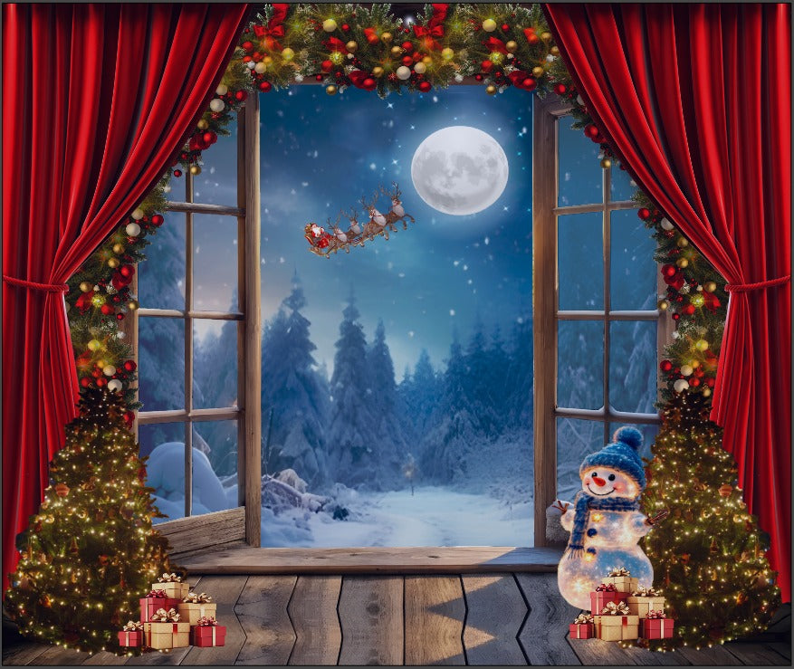 Telón Navideño - La forma mas rápida y barata de decorar.