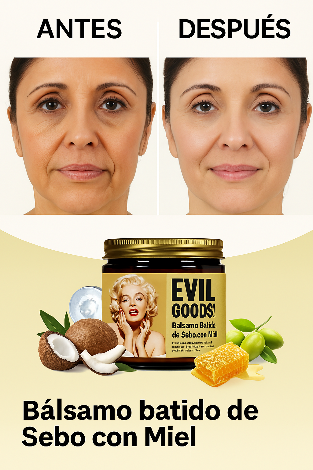 Evil Goods® - Crema de Cebo de Res - (Importada con registro FDA)