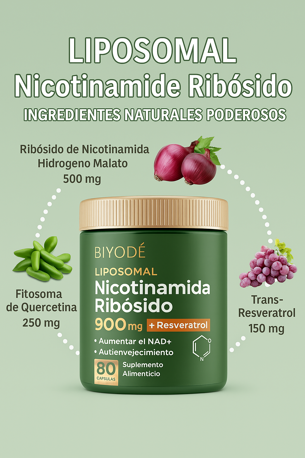 Liposomal® - Resveratrol + Nad Nicotinamide (Con registro FDA)