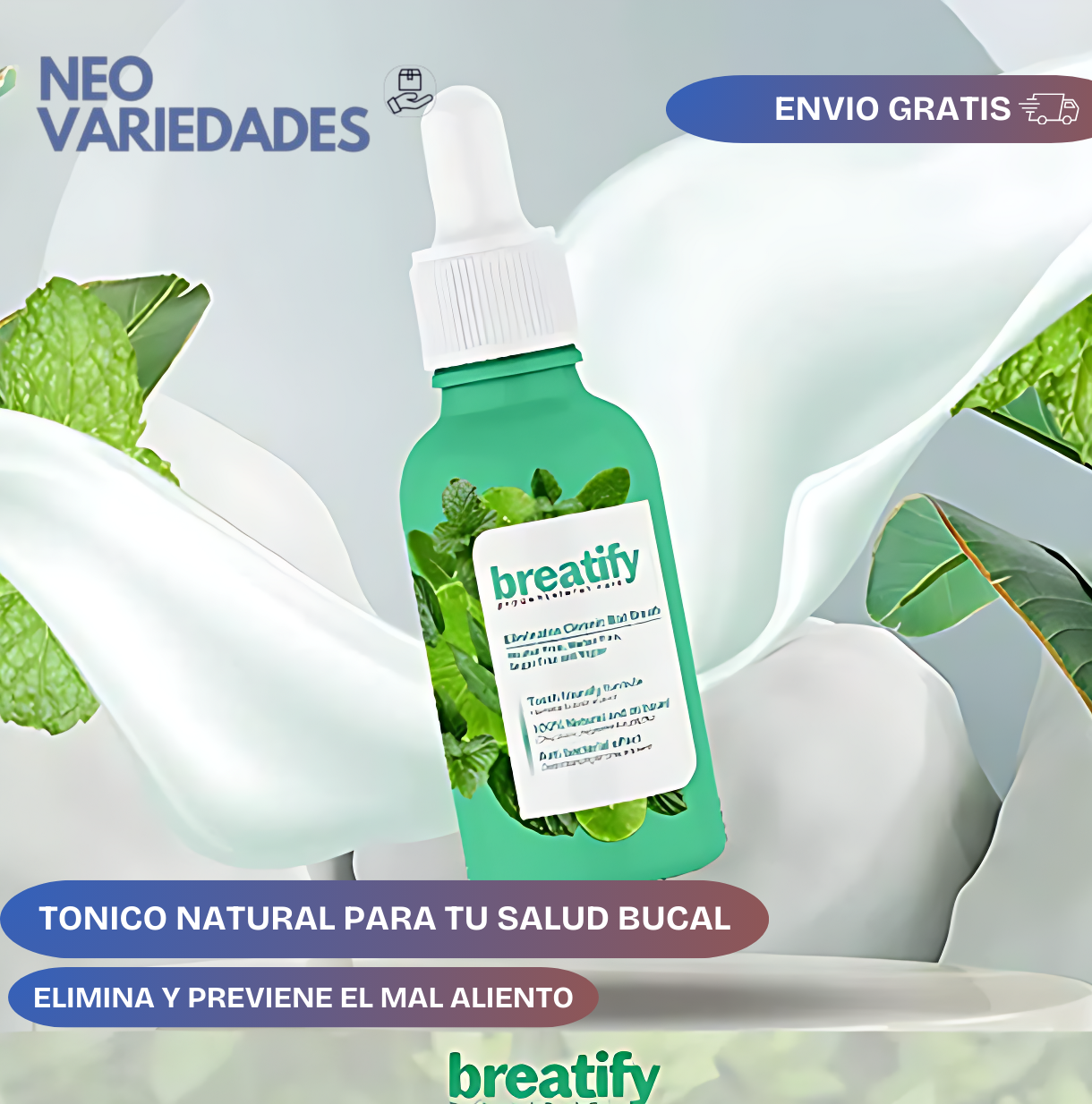 Breatify® Salud Bucal - Elimina y Previene el Mal Aliento