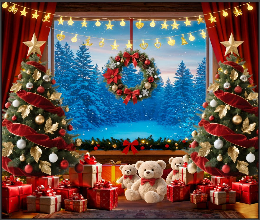 Telón Navideño - La forma mas rápida y barata de decorar.