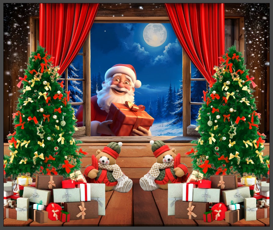 Telón Navideño - La forma mas rápida y barata de decorar.