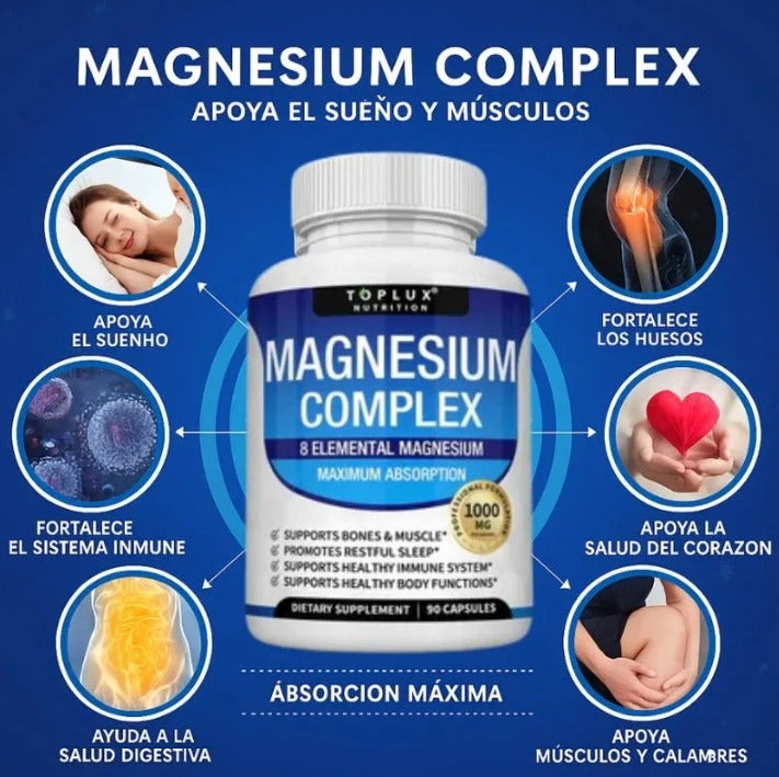 Magnesium Complex X 60 Capsulas - MAGNESIO CON REGISTRO INVIMA Y FDA