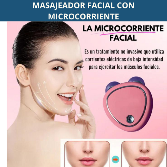 MASAJEADOR FACIAL Rejuvenece - CON MICROCORRIENTE