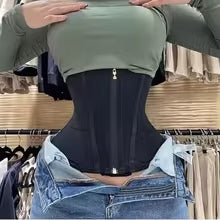 Body Wear® - FAJA CHALECO DOBLE COMPRESION CON CORRECTOR DE POSTURA EFECTO CINTURA DE AVISPA (Importada)